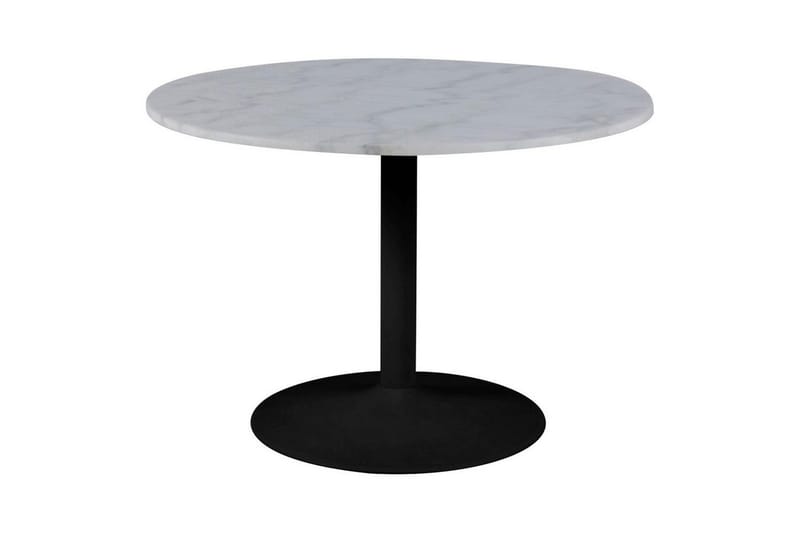 Stabby Rund Spisegruppe 110 cm + 4 stk. Spisestoler - Svart/Hvit/Beige - Møbler - Bord - Spisegrupper