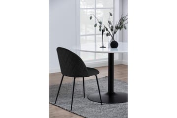 Stabby Rundt Spisebord 110 cm i Marmor - Hvit - Møbler - Bord - Spisebord & kjøkkenbord