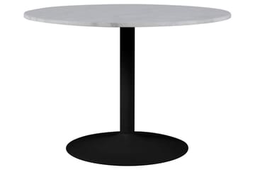 Stabby Rundt Spisebord 110 cm i Marmor - Hvit - Møbler - Bord - Spisebord & kjøkkenbord