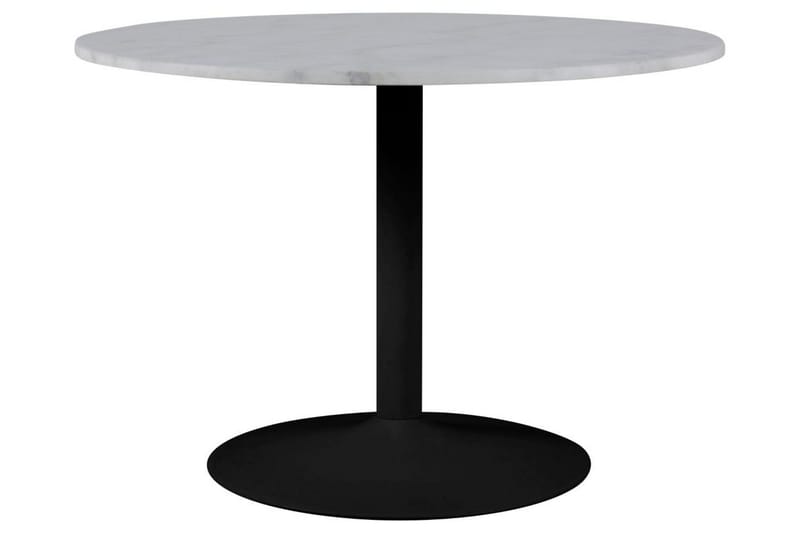 Stabby Rundt Spisebord 110 cm i Marmor - Hvit - Møbler - Bord - Spisebord & kjøkkenbord