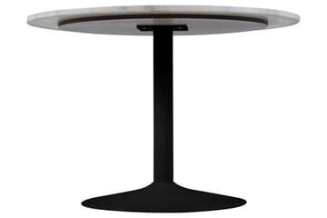 Stabby Rundt Spisebord 110 cm i Marmor - Hvit - Møbler - Bord - Spisebord & kjøkkenbord