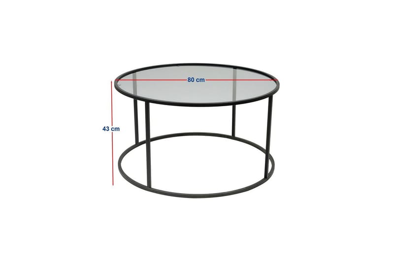 Startis Stuebord 80 cm - Sort - Møbler - Bord - Sofabord
