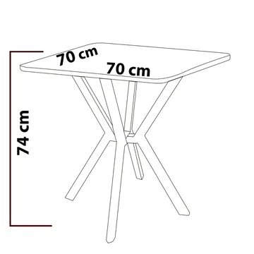 Stedum spisegruppe bord 70 cm + 2 stoler - Brun og Valnøtt - Møbler - Bord - Spisegrupper
