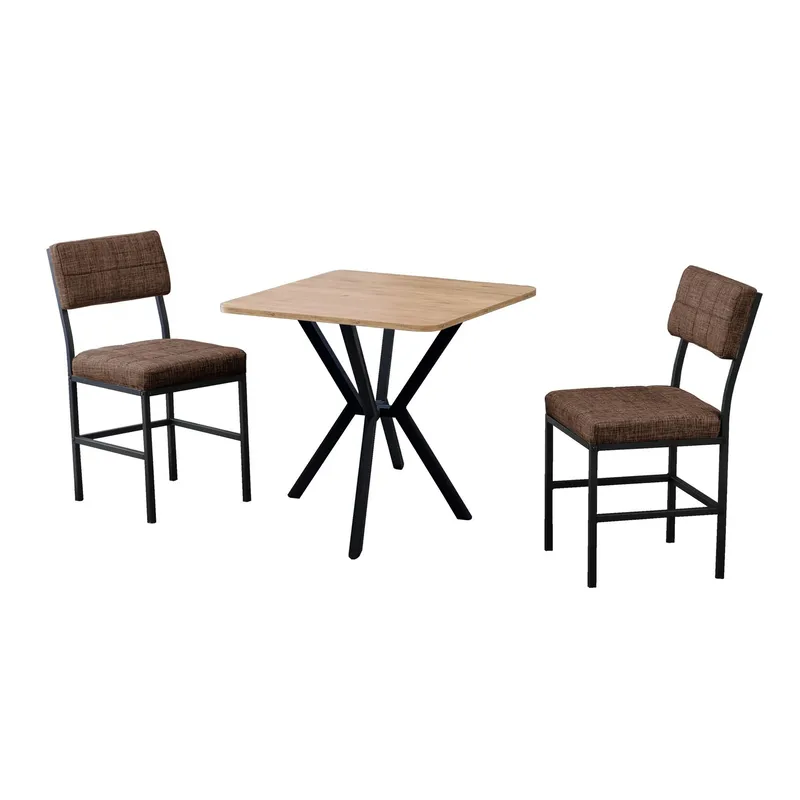 Stedum spisegruppe bord 70 cm + 2 stoler, Brun og Valnøtt