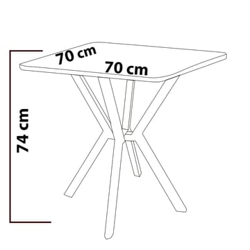 Stedum spisegruppe bord 70 cm + 2 stoler - Marineblå og Valnøtt - Møbler - Bord - Spisegrupper