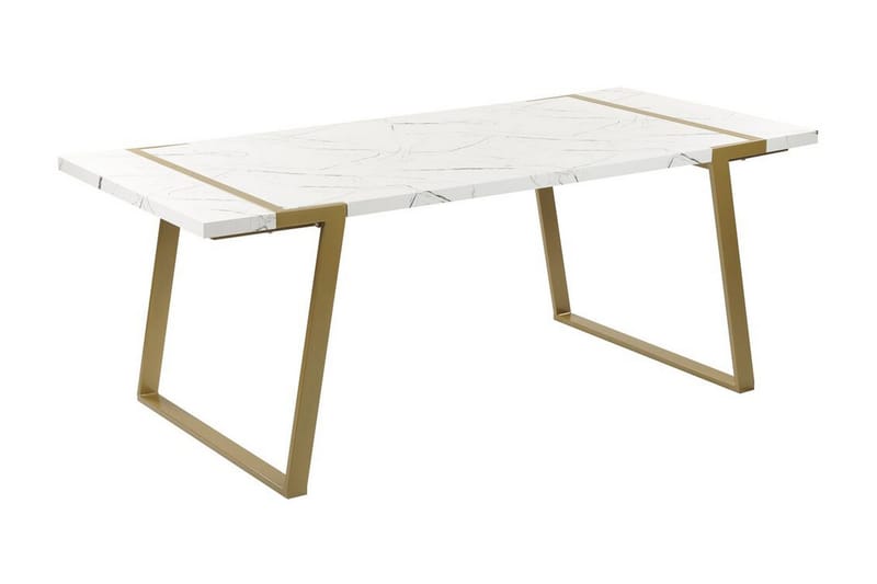 Stensby Spisebord 90x200 cm, Hvitt Gull
