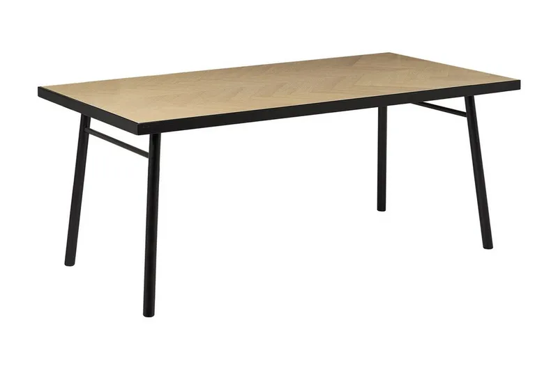 Stensville Spisebord 90x90 cm, Lys Brun/Sort