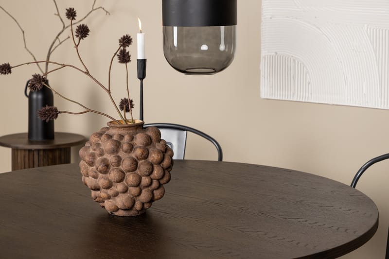 Stone Matgruppe 120 cm Rund med 4 Tempe stoler - Mocca - Møbler - Bord - Spisegrupper