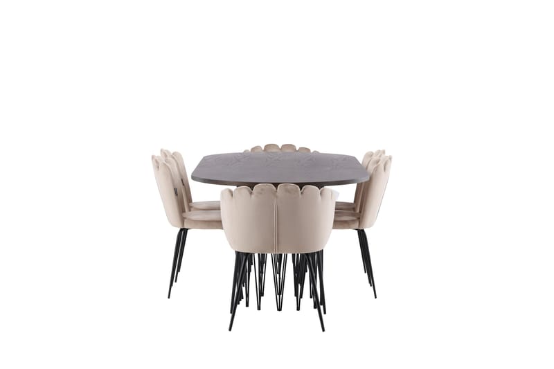 Stone Matgruppe 220 cm Oval med 2 Limhamn stoler - Beige - Møbler - Bord - Spisegrupper
