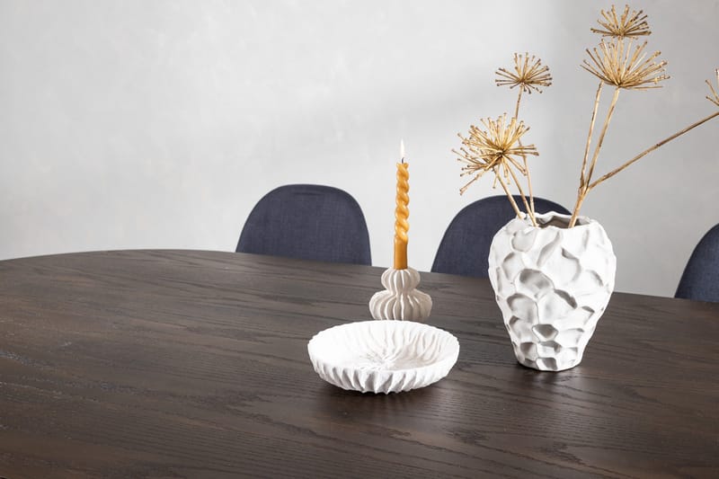 Stone Matgruppe 220 cm Oval med 6 Polar stoler - Sort - Møbler - Bord - Spisegrupper