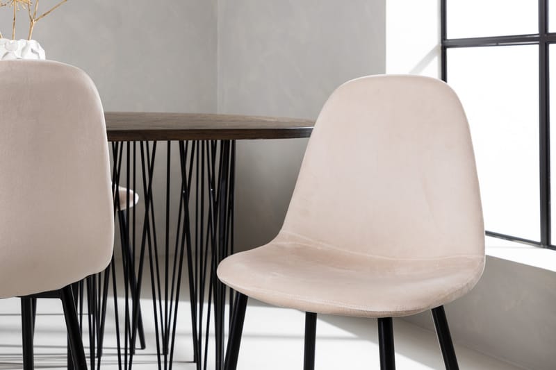 Stone Matgruppe 220 cm Oval med 6 Polar stoler - Beige - Møbler - Bord - Spisegrupper