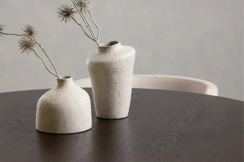 Stone Spisegruppe 120 cm Rund med 4 Simrishamn Stoler - Beige - Møbler - Bord - Spisegrupper