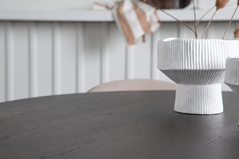 Stone Spisegruppe 120 cm Rund med 4 Velvet Stoler - Beige - Møbler - Bord - Spisegrupper