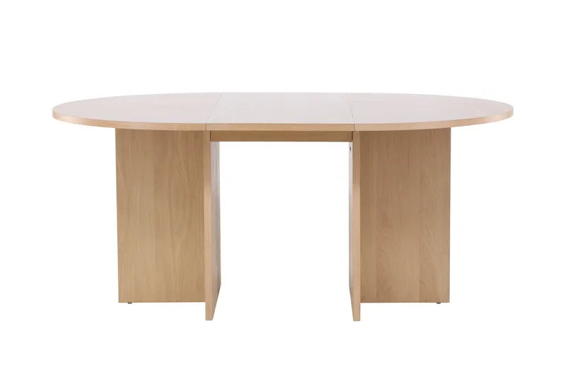 Strada Rektangulært Spisebord 120 cm med Tre- og Eikeutseende, Whitewash