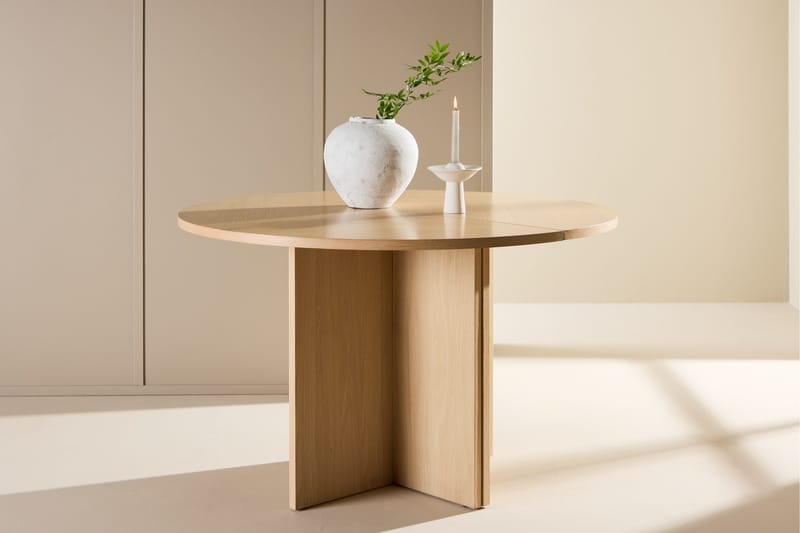 Strada Rektangulært Spisebord 120 cm med Tre- og Eikeutseende - Whitewash - Møbler - Bord - Spisebord & kjøkkenbord