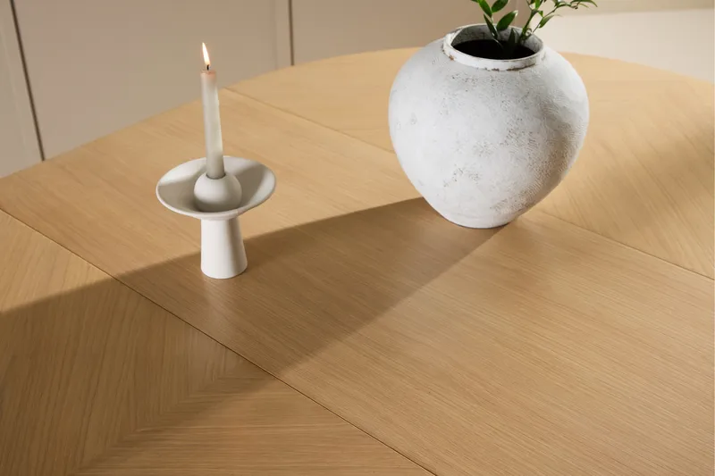 Strada Rektangulært Spisebord 120 cm med Tre- og Eikeutseende - Whitewash - Møbler - Bord - Spisebord & kjøkkenbord