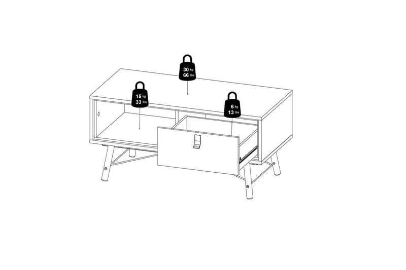 Tadami Sofabord 102 cm - Natur - Møbler - Bord - Sofabord
