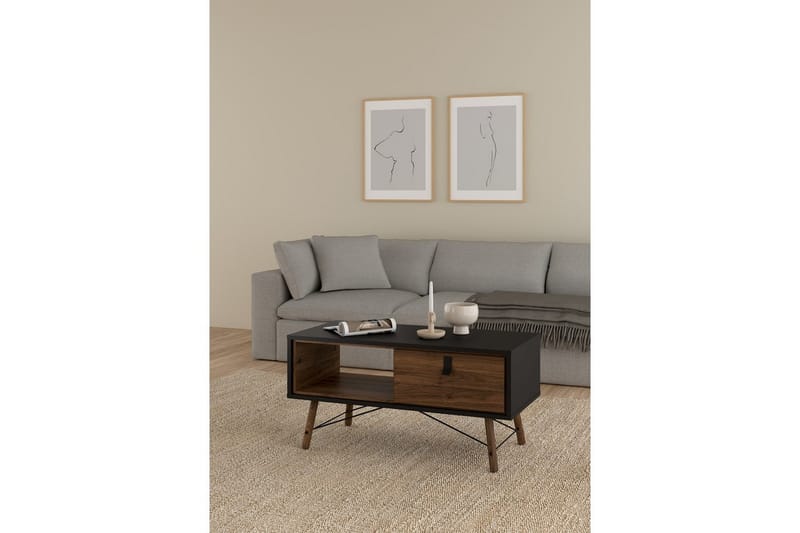 Tadami Sofabord 102 cm - Svart/Natur - Møbler - Bord - Sofabord