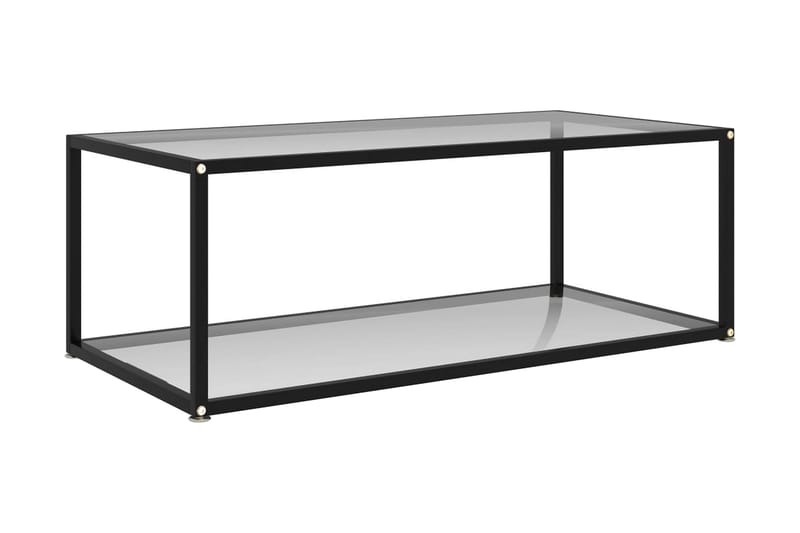 Tebord gjennomsiktig 100x50x35 cm herdet glass - Gjennomsiktig - Sofabord