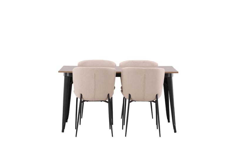 Tempe Matgruppe 140 cm Rektangulær med 4 Modesto stoler - Beige - Møbler - Bord - Spisegrupper
