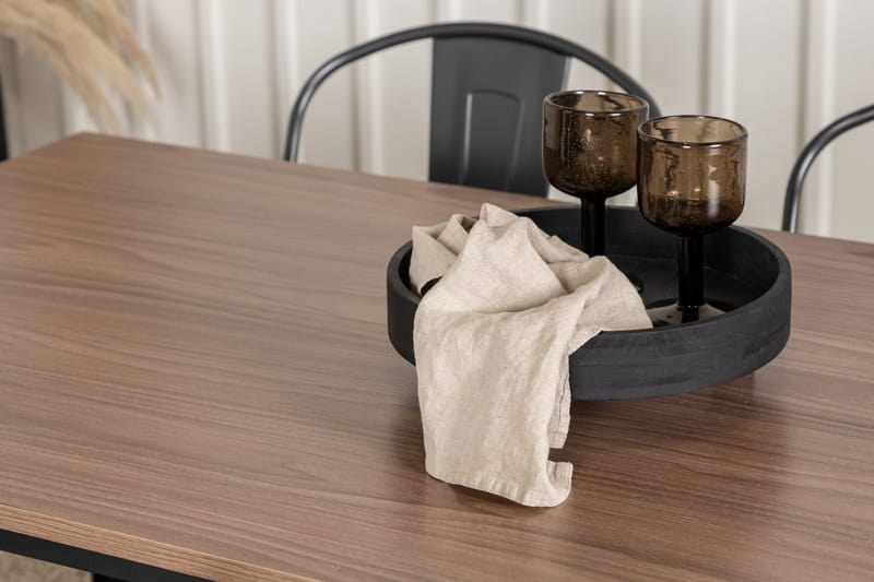 Tempe Matgruppe 140 cm Rektangulær med 4 Tempe stoler - Valnød - Møbler - Bord - Spisegrupper