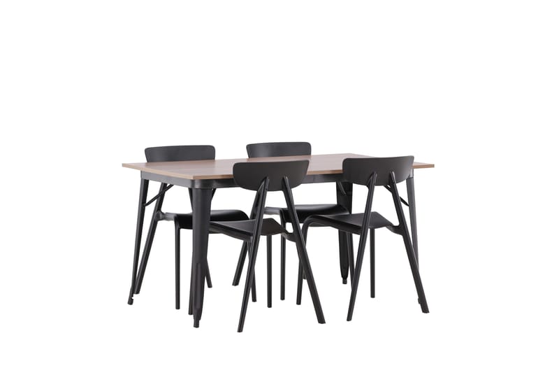 Tempe Matgruppe 140 cm Rektangulær med 4 Ursholmen stoler - Sort - Møbler - Bord - Spisegrupper