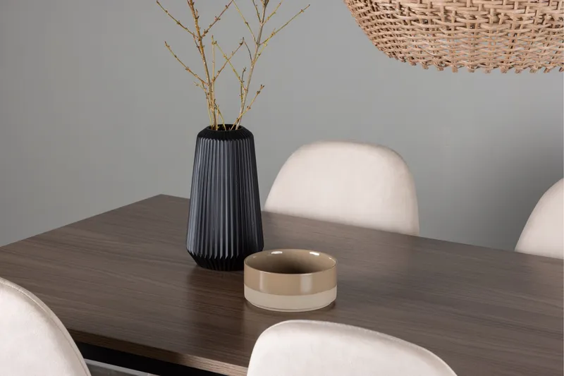 Tempe Matgruppe 140 cm Rektangulær med 4 Polar stoler - Beige - Møbler - Bord - Spisegrupper