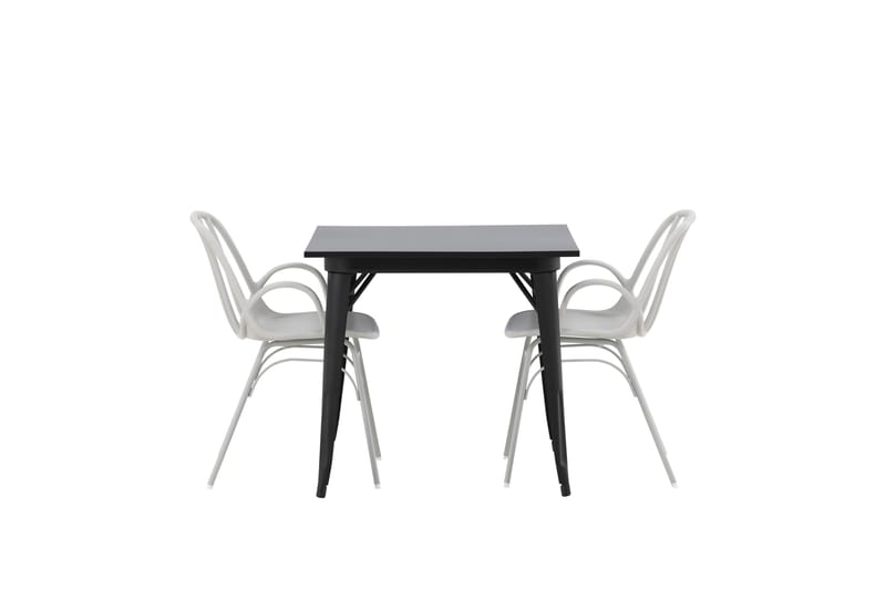 Tempe Matgruppe 80 cm Rektangulær med 2 Dyrön stoler - Sort - Møbler - Bord - Spisegrupper