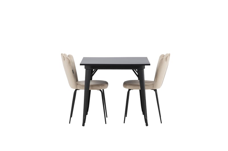 Tempe Matgruppe 80 cm Rektangulær med 2 Limhamn stoler - Beige - Møbler - Bord - Spisegrupper