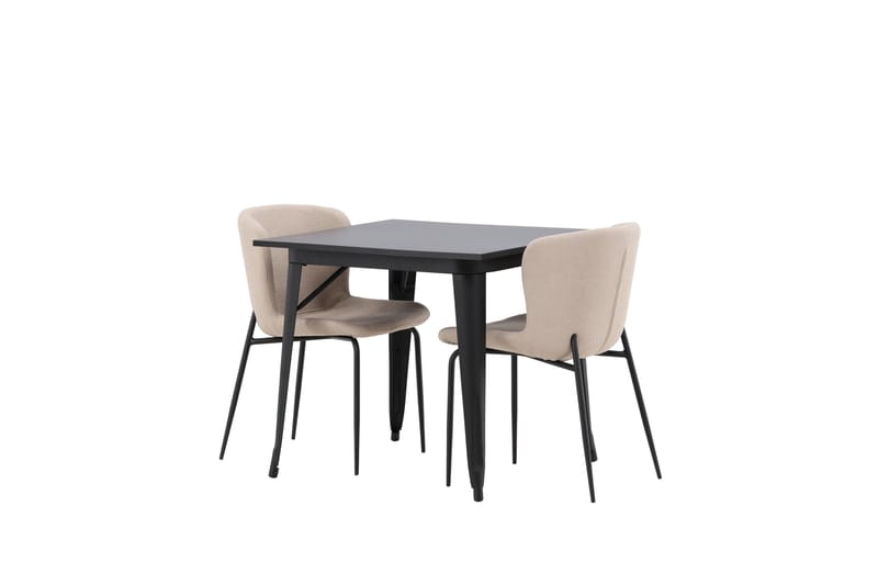 Tempe Matgruppe 80 cm Rektangulær med 2 Modesto stoler - Beige - Møbler - Bord - Spisegrupper