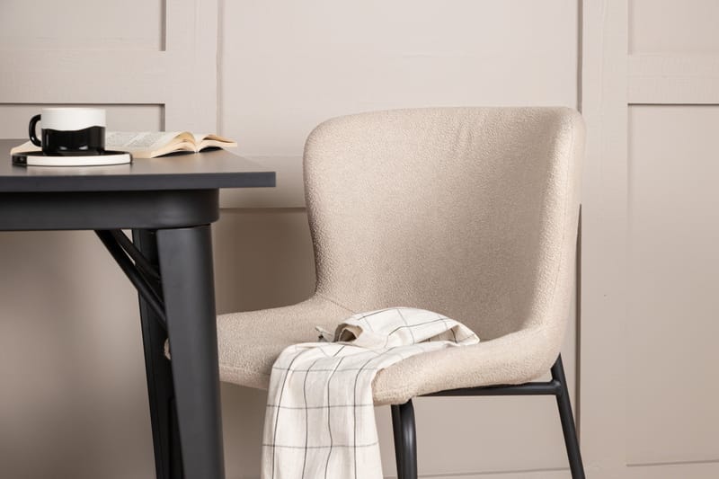 Tempe Matgruppe 80 cm Rektangulær med 2 Modesto stoler - Beige - Møbler - Bord - Spisegrupper
