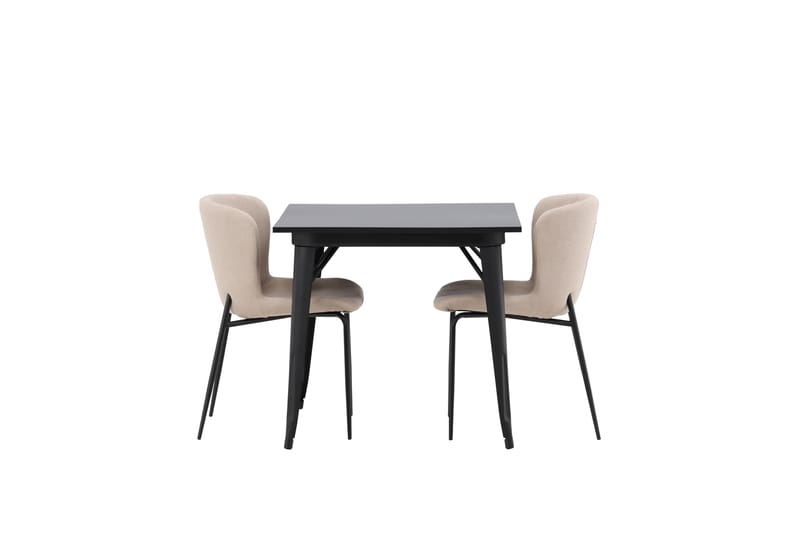 Tempe Matgruppe 80 cm Rektangulær med 2 Modesto stoler - Beige - Møbler - Bord - Spisegrupper