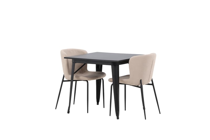 Tempe Matgruppe 80 cm Rektangulær med 2 Modesto stoler - Beige - Møbler - Bord - Spisegrupper