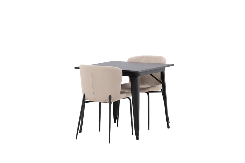 Tempe Matgruppe 80 cm Rektangulær med 2 Modesto stoler - Beige - Møbler - Bord - Spisegrupper