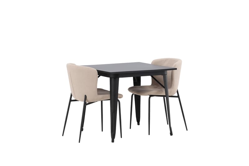 Tempe Matgruppe 80 cm Rektangulær med 2 Modesto stoler - Beige - Møbler - Bord - Spisegrupper