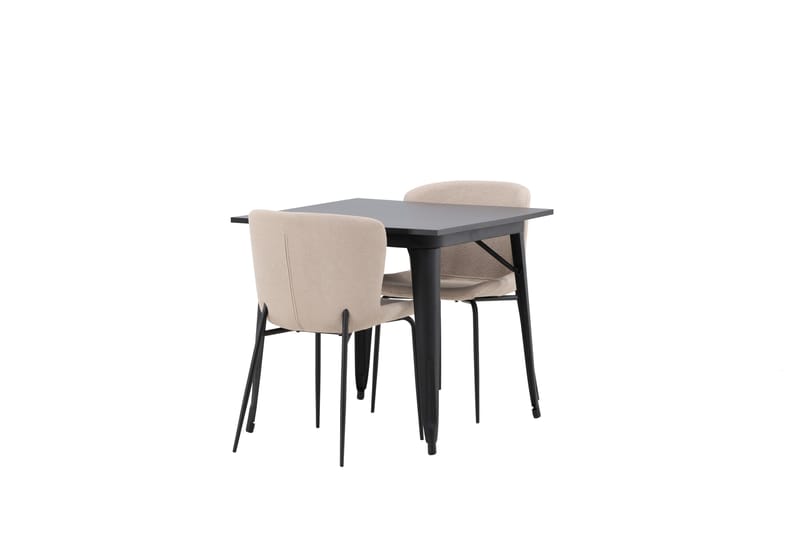 Tempe Matgruppe 80 cm Rektangulær med 2 Modesto stoler - Beige - Møbler - Bord - Spisegrupper