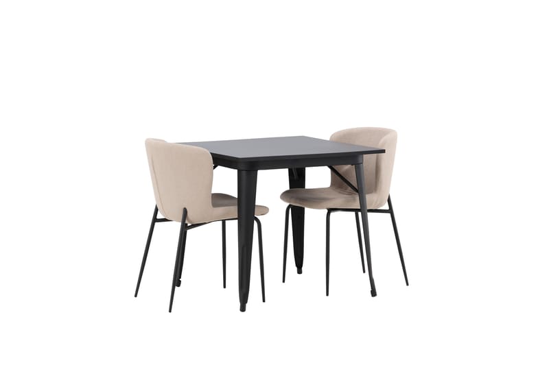 Tempe Matgruppe 80 cm Rektangulær med 2 Modesto stoler - Beige - Møbler - Bord - Spisegrupper