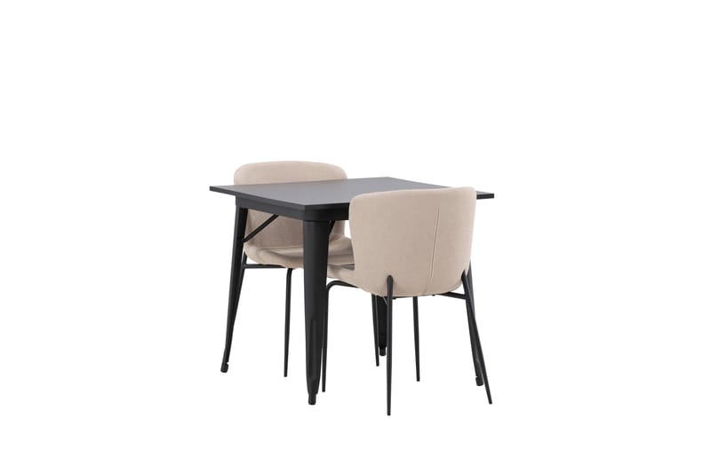 Tempe Matgruppe 80 cm Rektangul ær med 2 Modesto stoler - Beige - Møbler - Bord - Spisegrupper