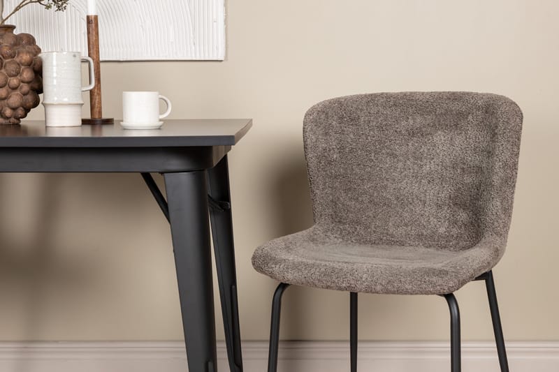 Tempe Matgruppe 80 cm Rektangulær med 2 Modesto stoler - Sort - Møbler - Bord - Spisegrupper