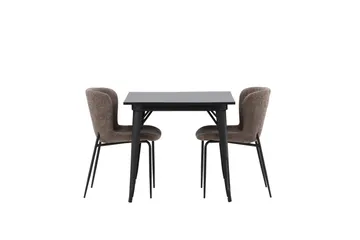 Tempe Matgruppe 80 cm Rektangulær med 2 Modesto stoler
