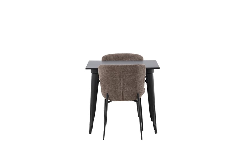 Tempe Matgruppe 80 cm Rektangulær med 2 Modesto stoler - Sort - Møbler - Bord - Spisegrupper