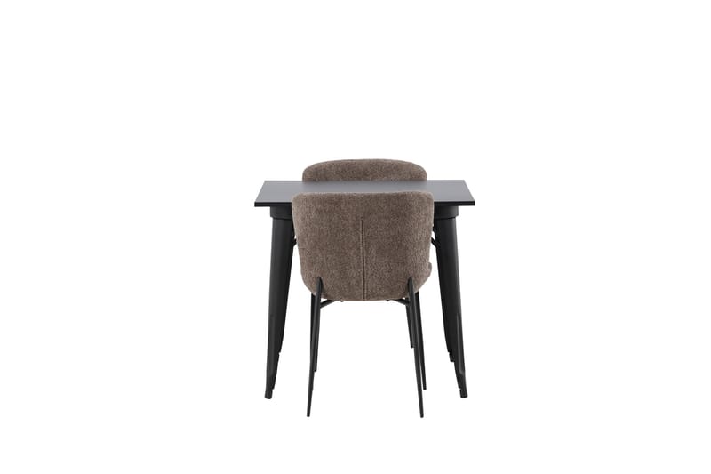 Tempe Matgruppe 80 cm Rektangulær med 2 Modesto stoler - Sort - Møbler - Bord - Spisegrupper