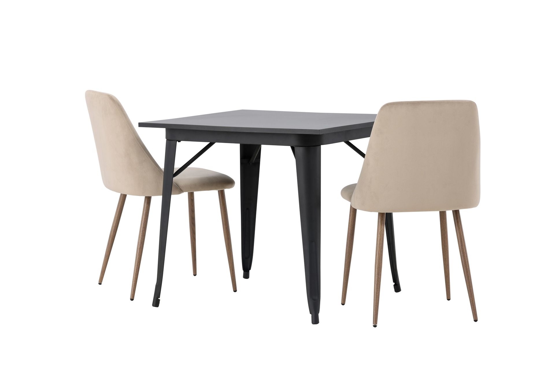 Tempe Matgruppe 80 cm Rektangulær med 2 Night stoler - Sort - Møbler - Bord - Spisegrupper