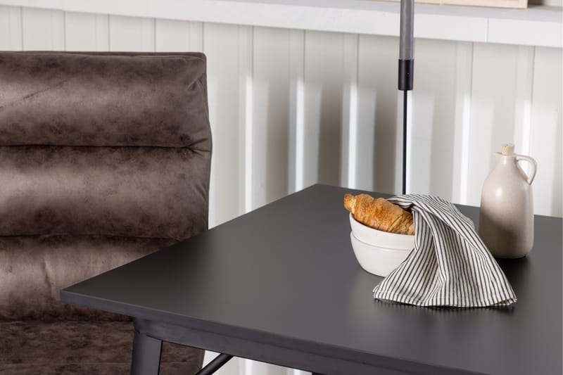 Tempe Matgruppe 80 cm Rektangulær med 2 Zizo stoler - Sort - Møbler - Bord - Spisegrupper