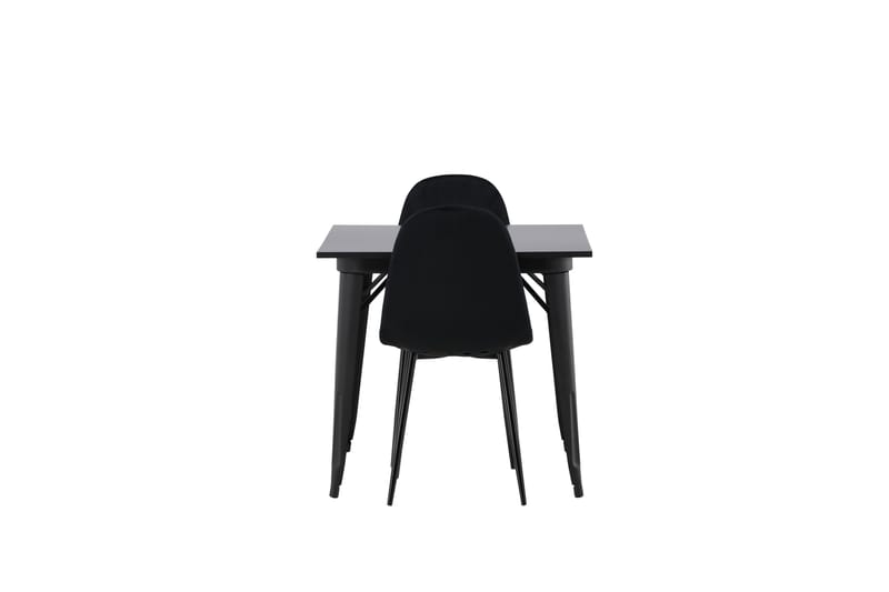 Tempe Matgruppe 80 cm Rektangulær med 2 Polar stoler - Sort - Møbler - Bord - Spisegrupper