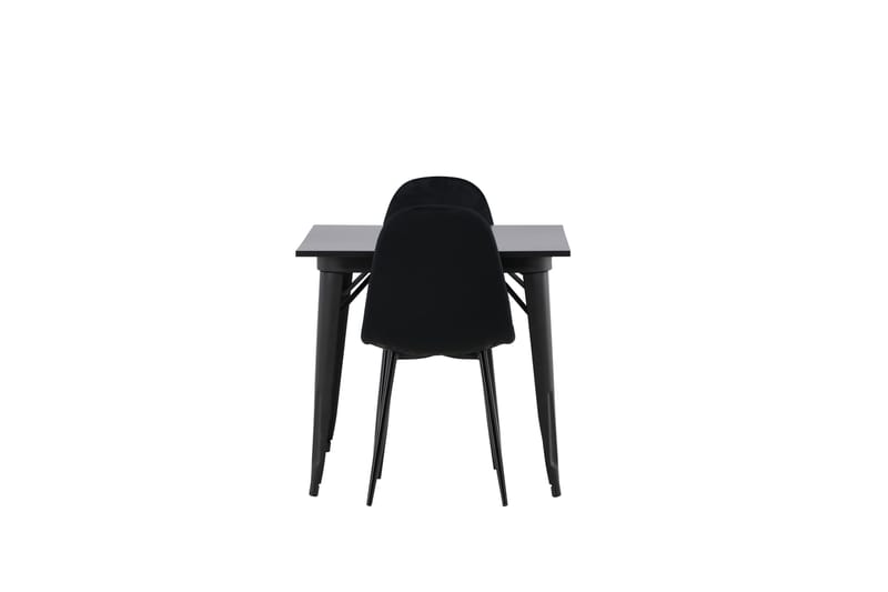Tempe Matgruppe 80 cm Rektangulær med 2 Polar stoler - Sort - Møbler - Bord - Spisegrupper