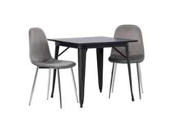 Tempe spisebord 80 cm med 2 Eva spisestoler - Møbler - Bord - Spisegrupper