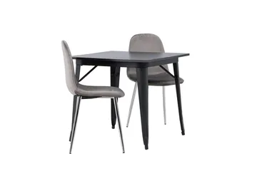 Tempe spisebord 80 cm med 2 Eva spisestoler - Møbler - Bord - Spisegrupper