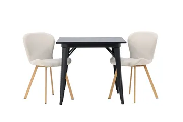 Tempe spisebord 80 cm med 2 Lilja spisestoler - Møbler - Bord - Spisegrupper