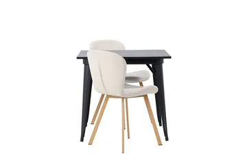 Tempe spisebord 80 cm med 2 Lilja spisestoler - Møbler - Bord - Spisegrupper